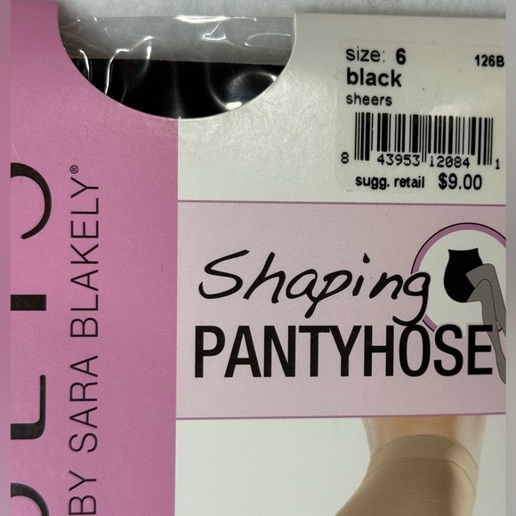 Assets Pantyhose. Two pair. Black Shaping & Nude Footless Pantyhose. Size 6 - Picture 8 of 8